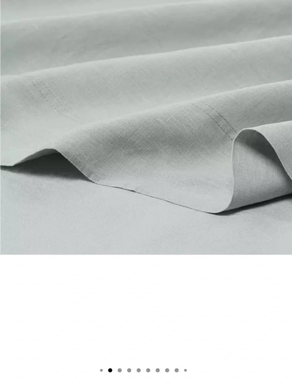 Hudson Park European Linen Fitted Sheet Mist King Luxury Bedding Minimalist Soft